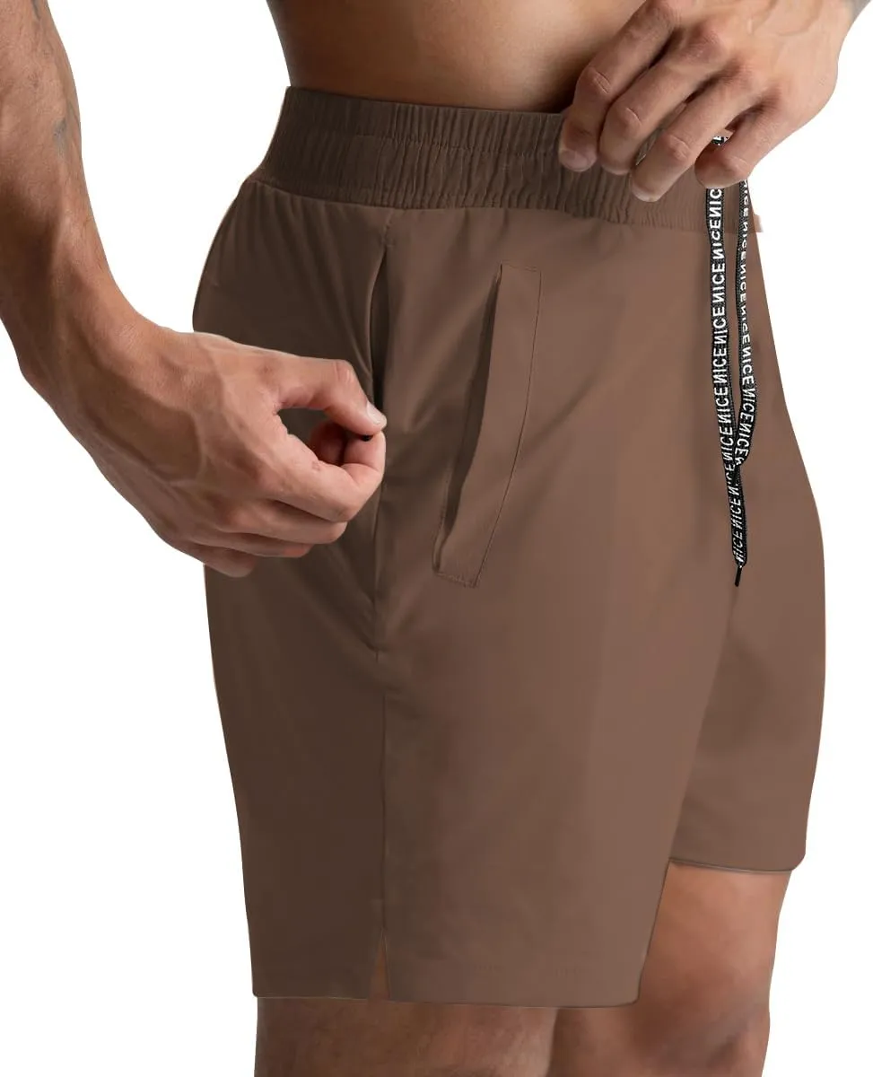 2 Pack Mens Athletic Shorts 5 Inch Quick Dry Gym Workout Shorts Men Lightweight Sports Running Shorts with Pockets