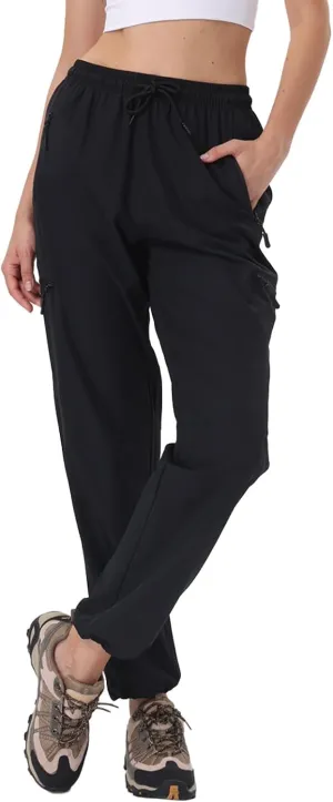 28"/30"/32"/34" Inseam Womens Hiking Pants Tall Quick Dry SPF Cargo Pants Lightweight UPF 50  Dry Fit 4 Zipper Pockets