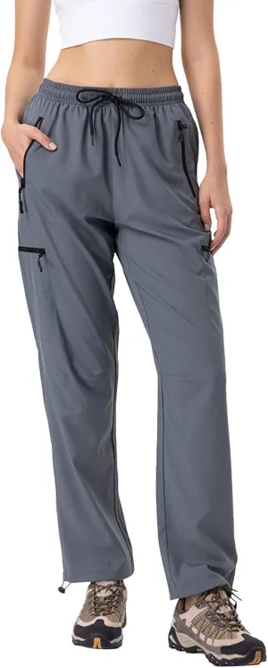28"/30"/32"/34" Inseam Womens Hiking Pants Tall Quick Dry SPF Cargo Pants Lightweight UPF 50  Dry Fit 4 Zipper Pockets