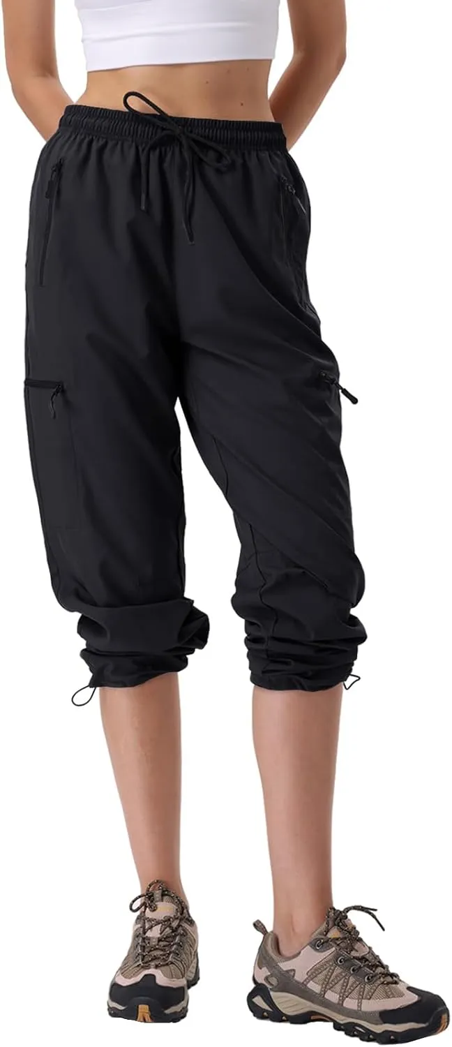 28"/30"/32"/34" Inseam Womens Hiking Pants Tall Quick Dry SPF Cargo Pants Lightweight UPF 50  Dry Fit 4 Zipper Pockets