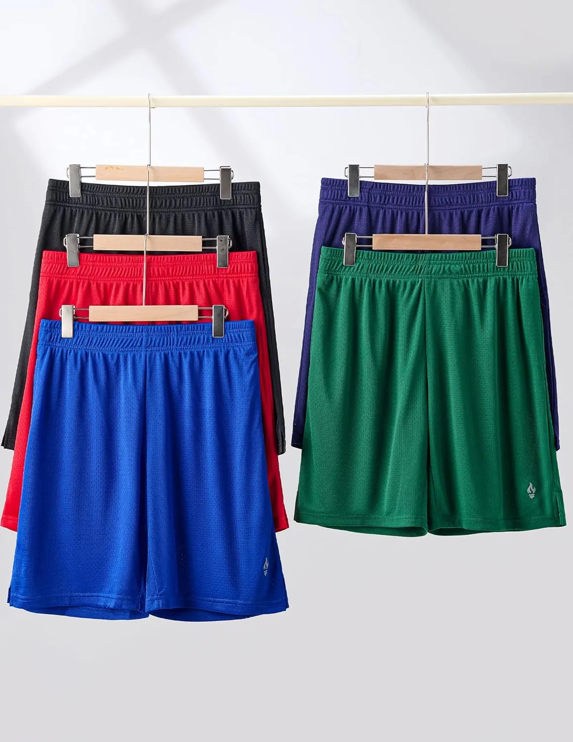 5 Pack: Mens Athletic Shorts, 9" Mesh Basketball Shorts Men Active Gym Shorts with Pockets