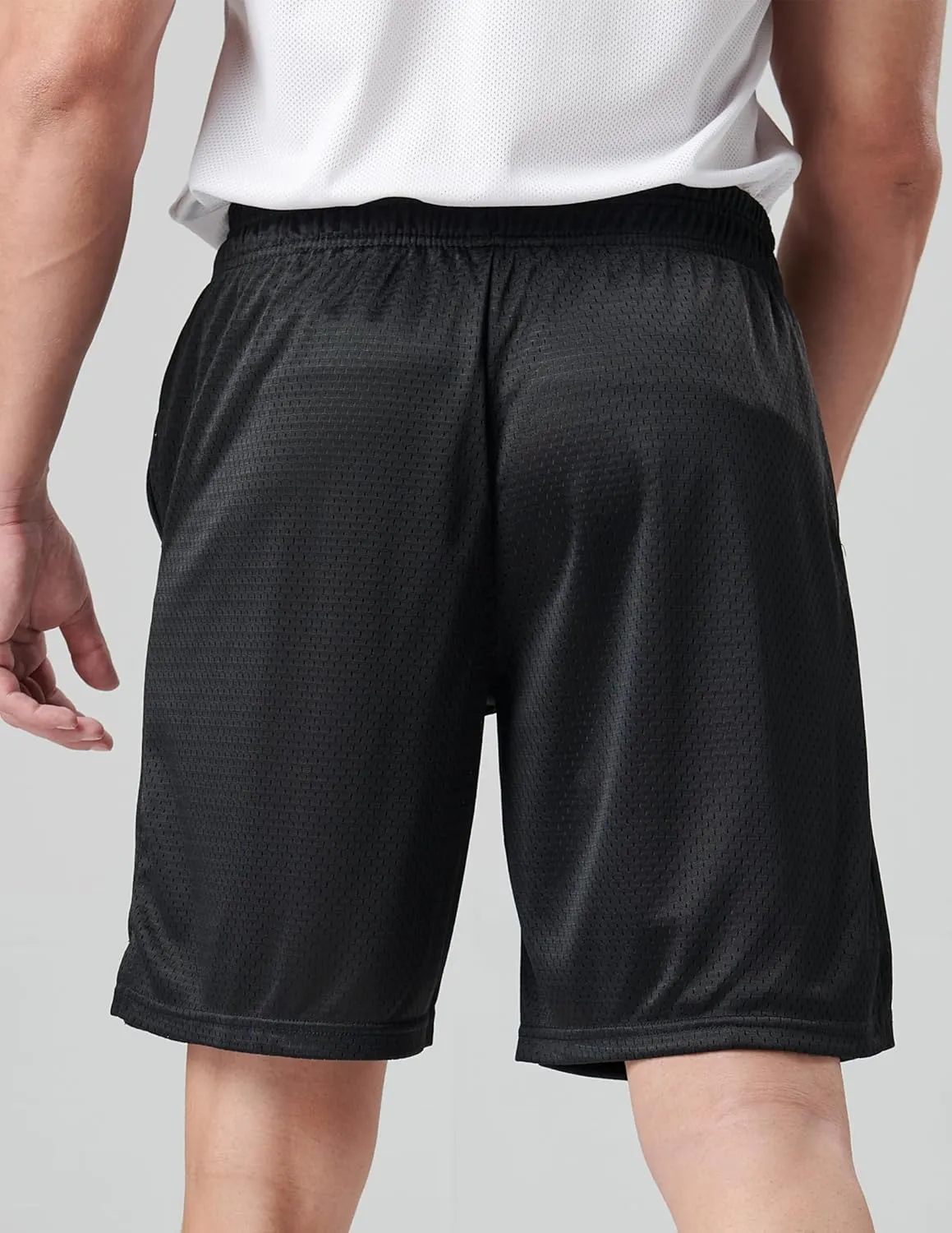 5 Pack: Mens Athletic Shorts, 9" Mesh Basketball Shorts Men Active Gym Shorts with Pockets