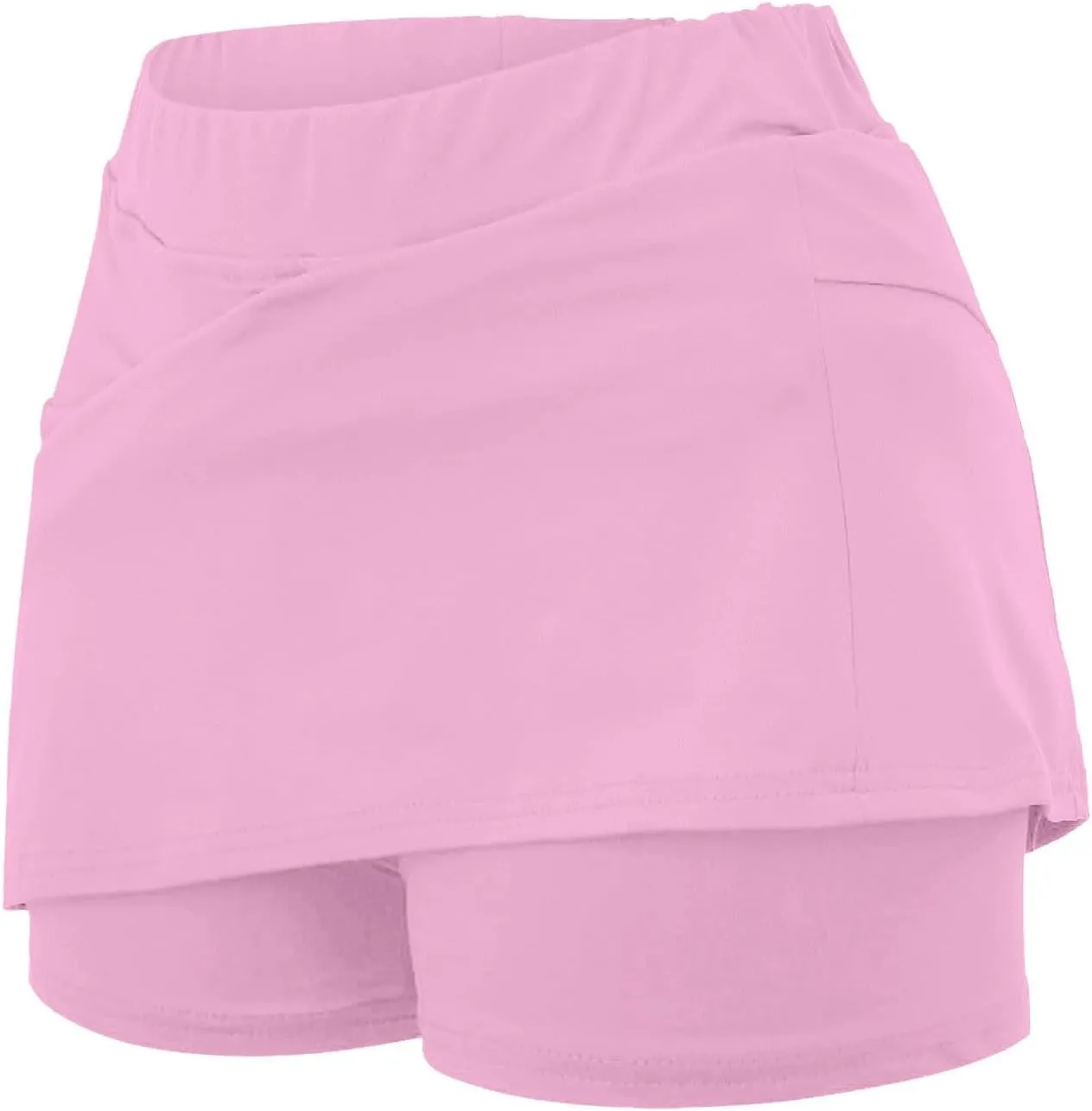 aihihe Golf Skirts for Women Tummy Control Long Womens Biker Shorts with Pockets Running Shorts Men 5 inch