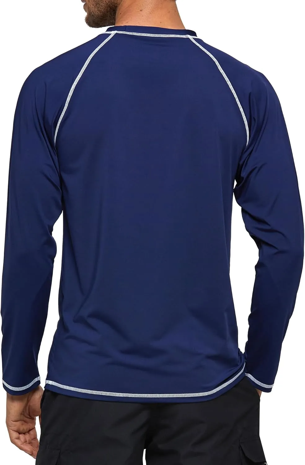 Arcweg Rash Guard Men Swim Shirt Long Sleeves Diving Rash Vest Fit Top T-Shirt