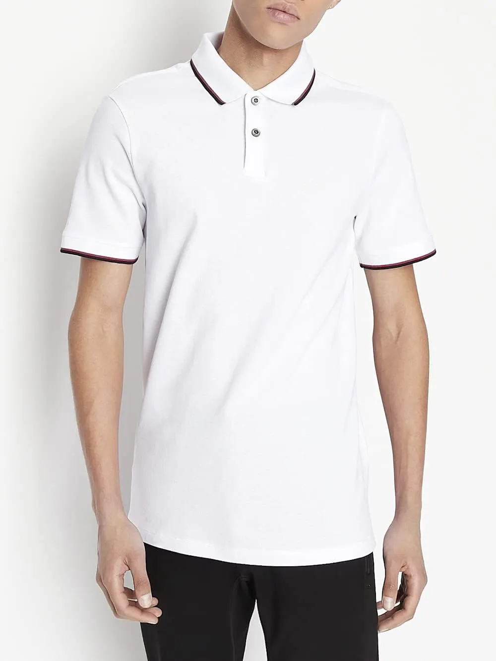 Armani Exchange Men's Short Sleeve Jersey Knit Polo