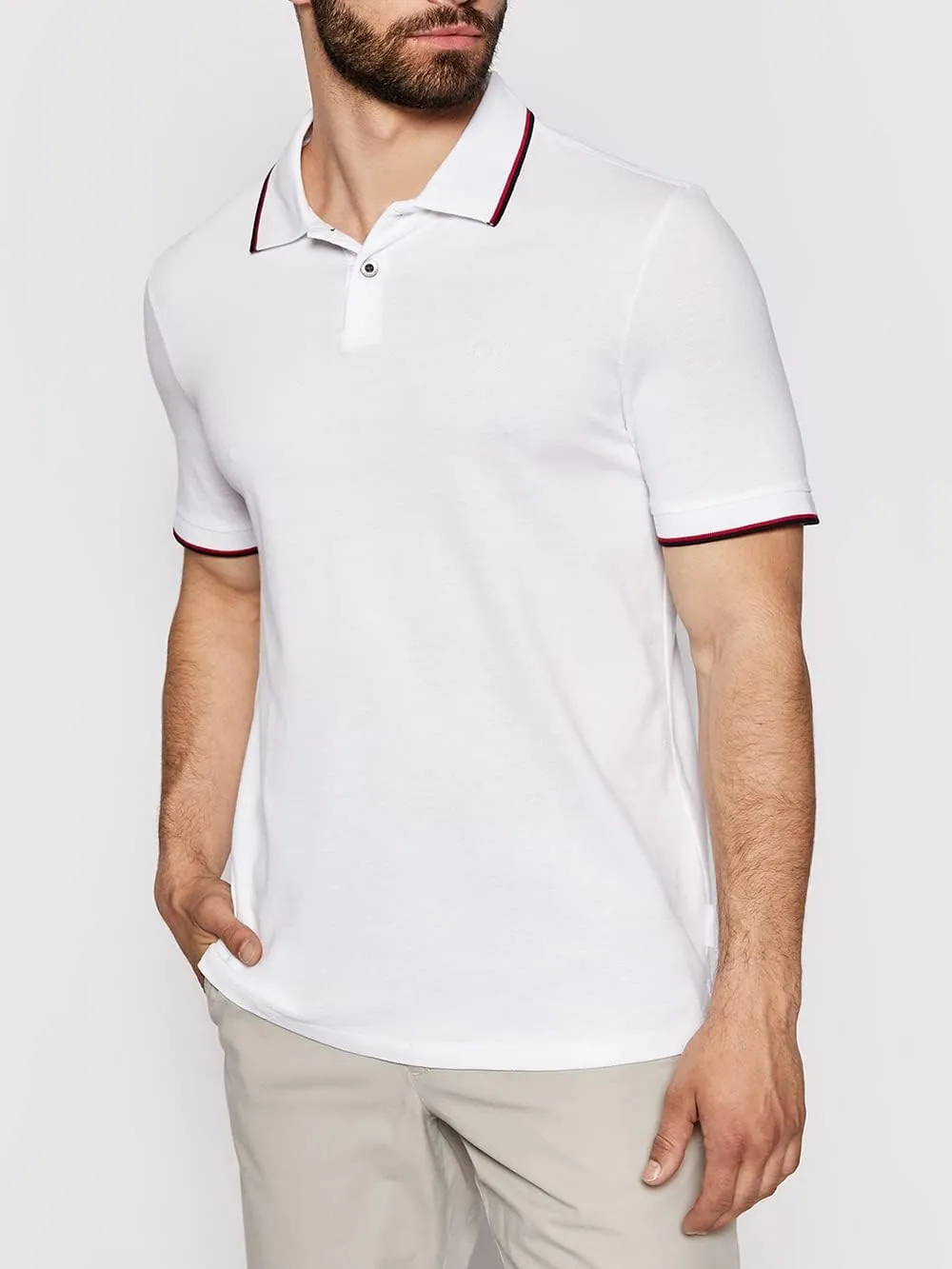 Armani Exchange Men's Short Sleeve Jersey Knit Polo