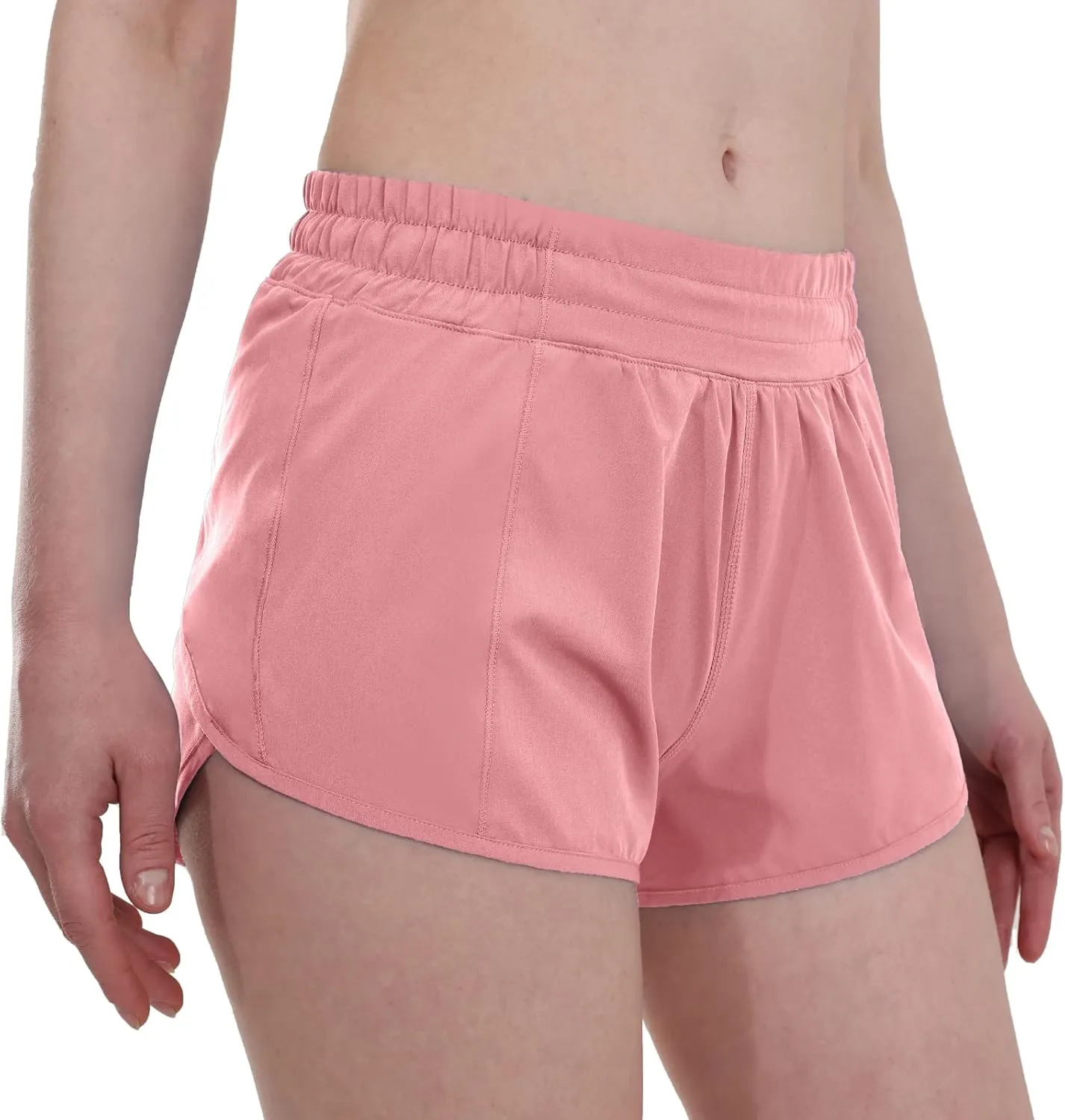 Aurefin Running Shorts for WomenLightweight Athletic Shorts with Mesh Liner and Zip Pocket Quick Dry Workout Sports Shorts