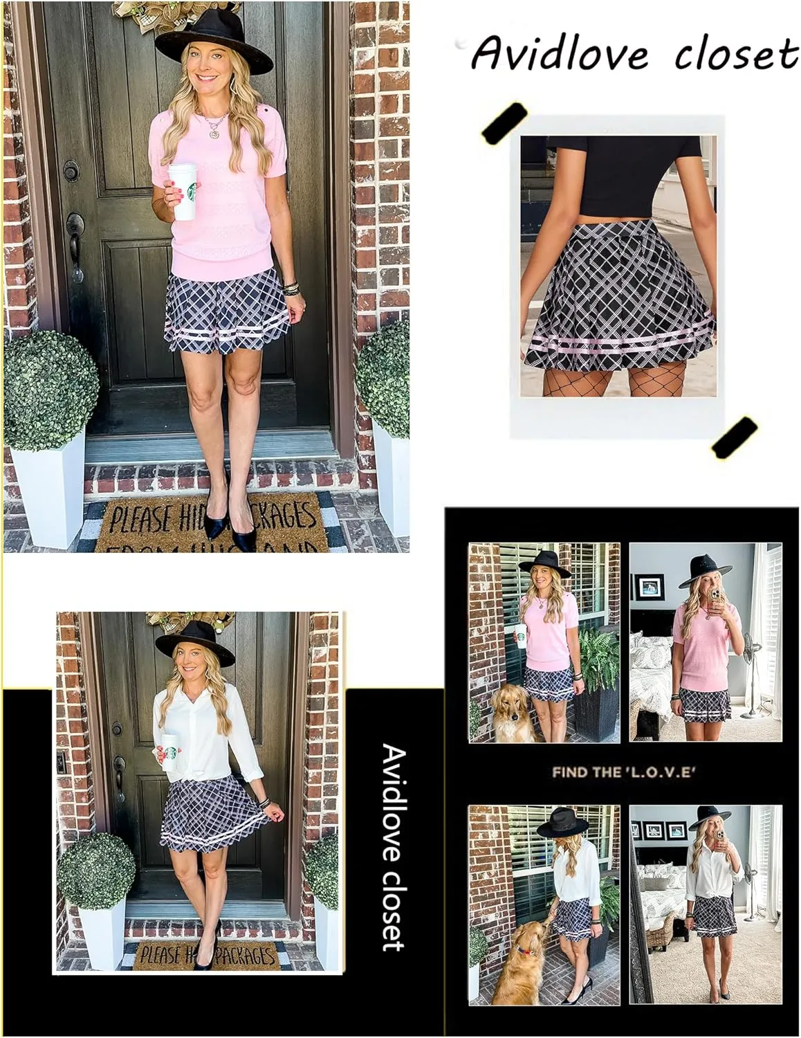 Avidlove Womens Pleated Skirt School Uniform Skirt Mini Skirt Pleated Cheer Skirt