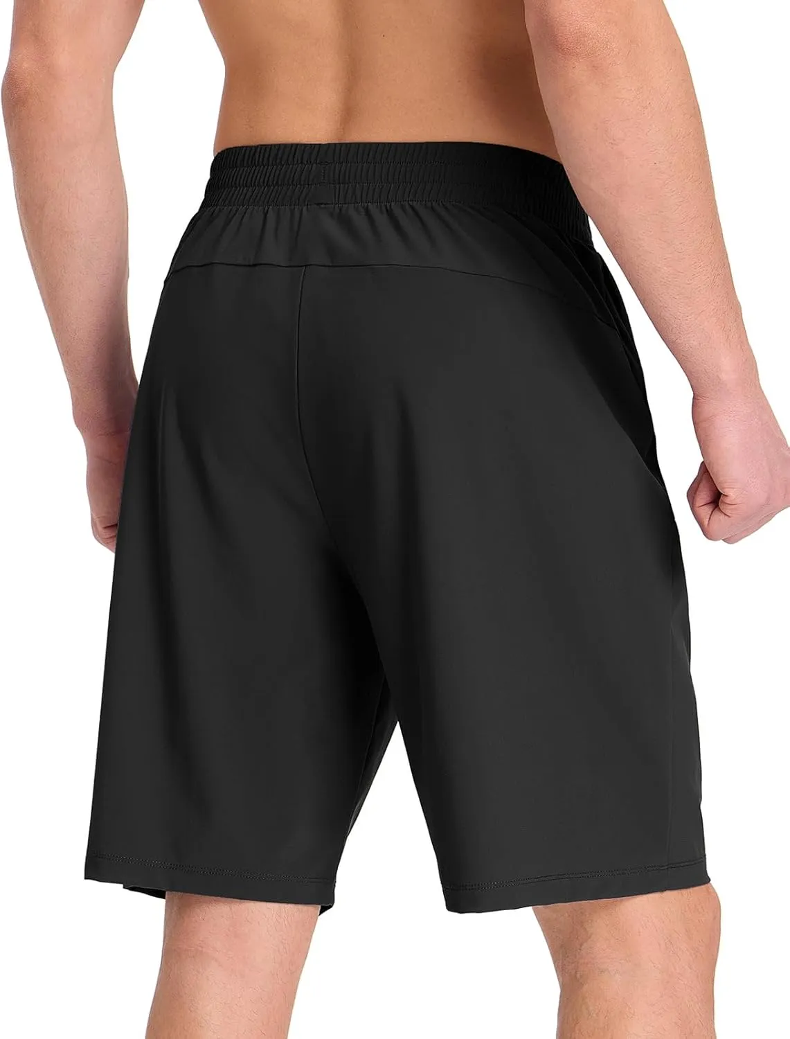 baleaf Men's Athletic Running Shorts 9" Quick Dry Workout Shorts Lightweight Sports Gym Shorts with Zipper Pockets