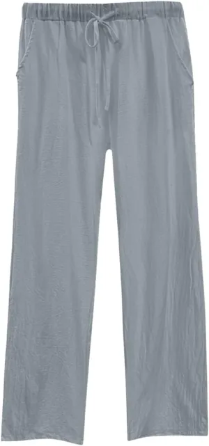 Barrel Pants for Women Winter Nice Business Capris with Pockets Fleece Lined Elastic Waist