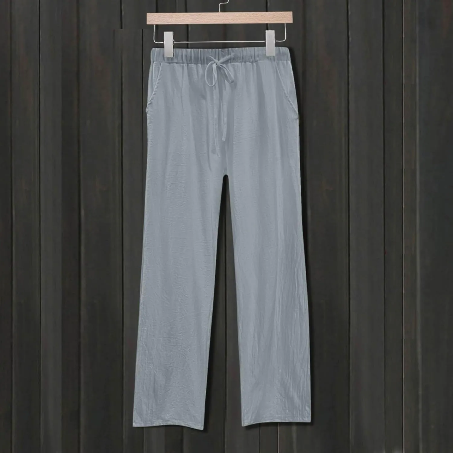 Barrel Pants for Women Winter Nice Business Capris with Pockets Fleece Lined Elastic Waist