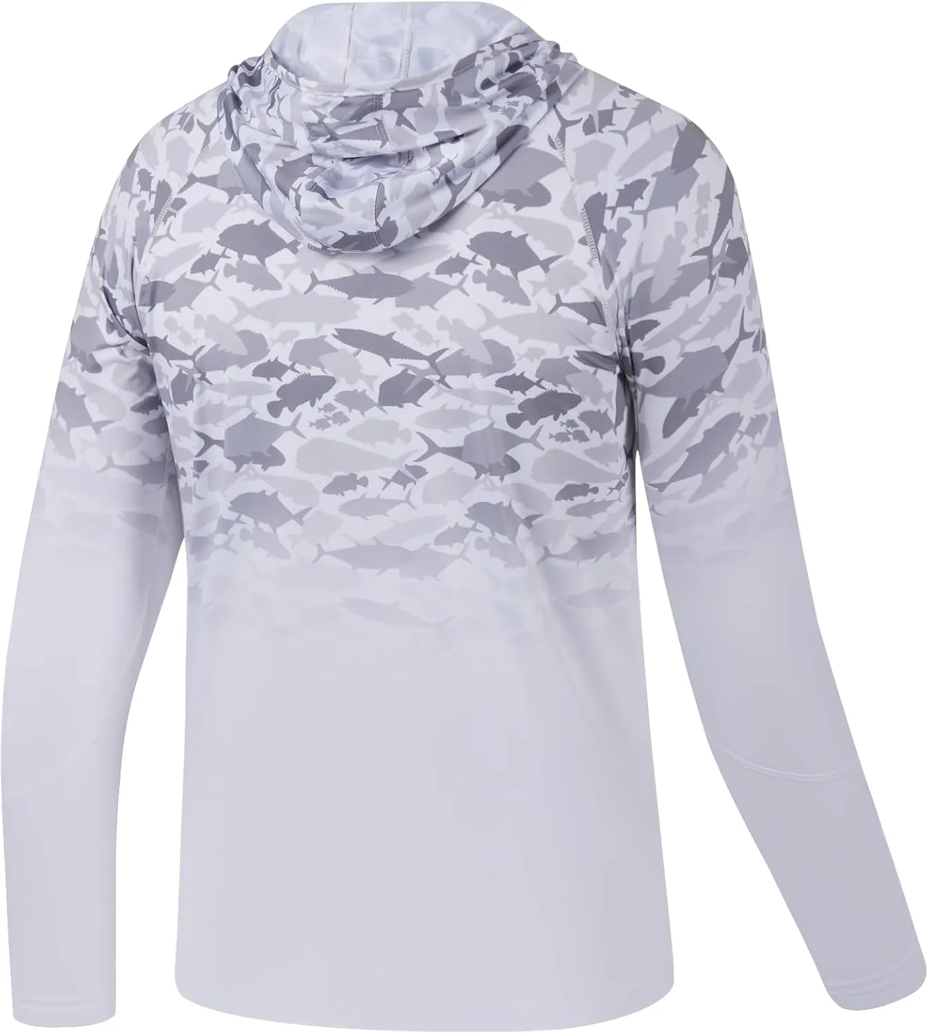 BASSDASH Youth UPF50  Performance T Shirt with Hood Long Sleeve Fishing Hiking Sun Shirt FS03Y