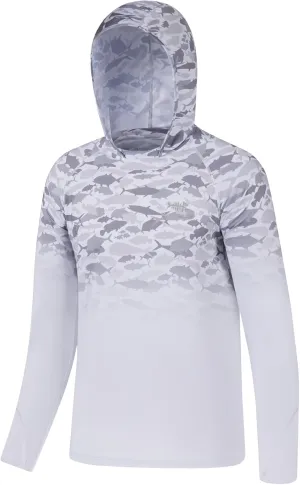 BASSDASH Youth UPF50  Performance T Shirt with Hood Long Sleeve Fishing Hiking Sun Shirt FS03Y