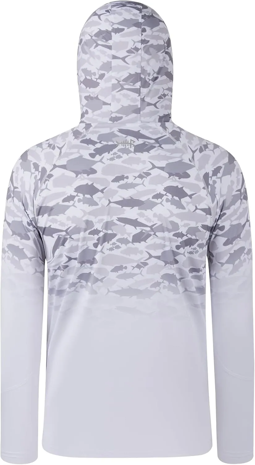 BASSDASH Youth UPF50  Performance T Shirt with Hood Long Sleeve Fishing Hiking Sun Shirt FS03Y