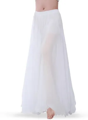 Belly Dance Skirt for Women, Chiffon Dancing Skirt, Family Photo Outfits, Flowy Long Skirt, Halloween Costume Gift