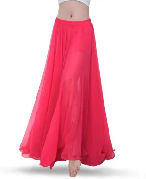 Belly Dance Skirt for Women, Chiffon Dancing Skirt, Family Photo Outfits, Flowy Long Skirt, Halloween Costume Gift