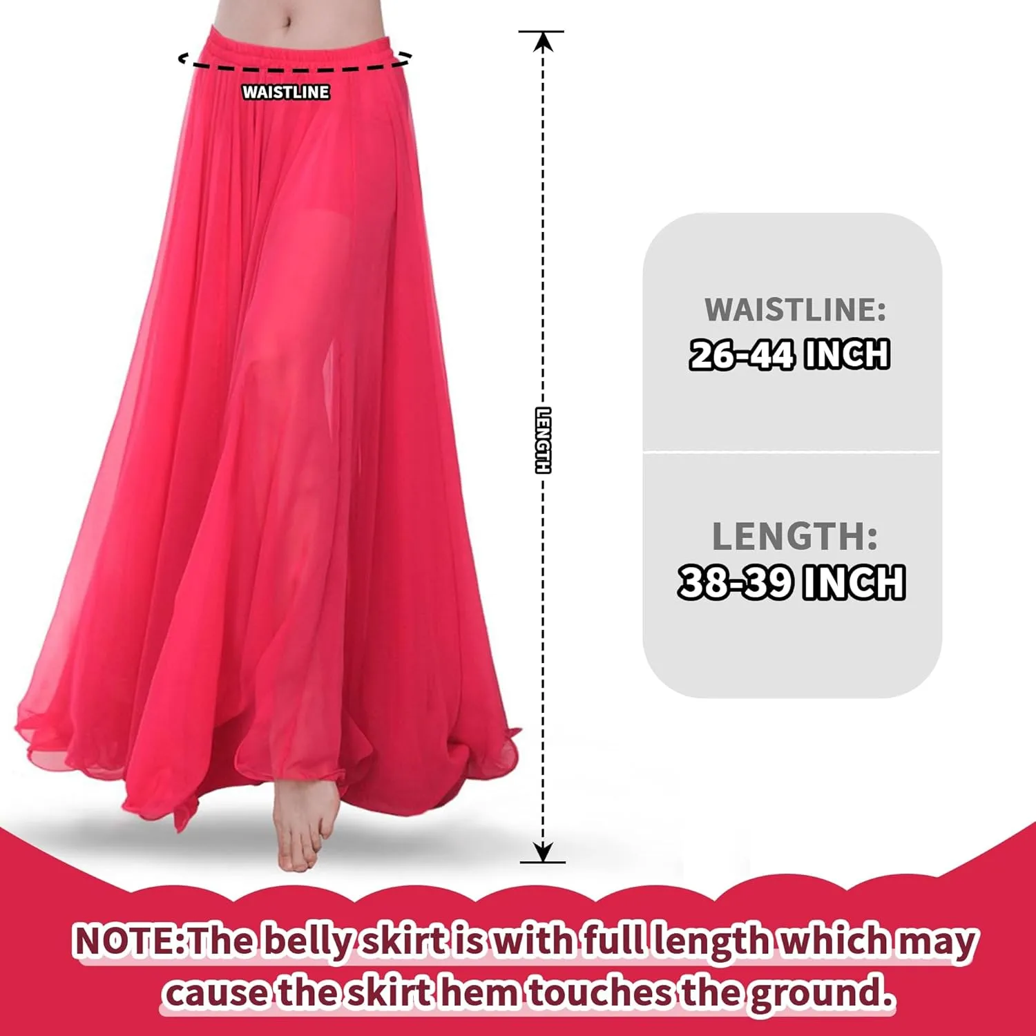 Belly Dance Skirt for Women, Chiffon Dancing Skirt, Family Photo Outfits, Flowy Long Skirt, Halloween Costume Gift