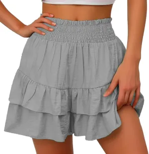 Bermuda Skorts 2024 Skirts for Women High Waisted Ruffles Flared Mini Lingerie Skirts Workout Golf Bodycon Casual Skorts