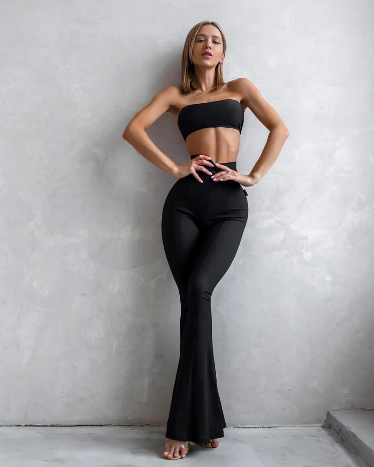 Bona Fide Womens High Waisted Pants  Wide Leg Pants for Women  Comfortable Women Flare Pants with Pockets