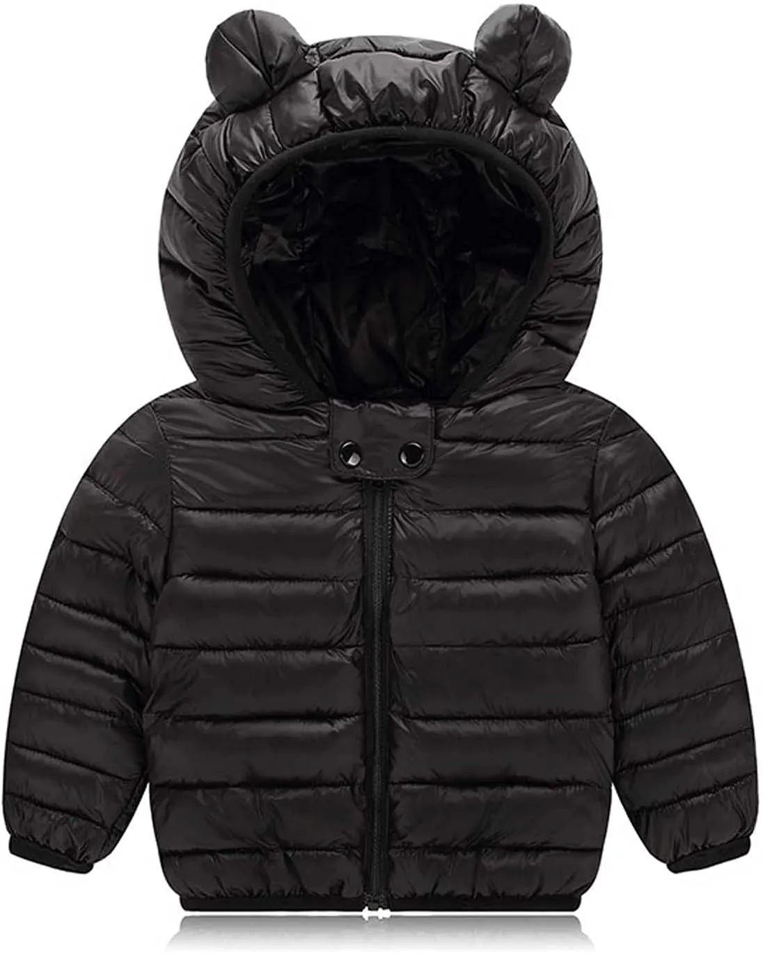 BOXIACEY Toddler Winter Coat Bear Ears Hood Down Jacket Hooded Puffer Jacket Padded Down Coats Windproof Snow Outerwear