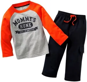 Boys Children Spring Fall Long Sleeve Sportswear Shirt T-Shirt Pants Cotton O-Neck Suit