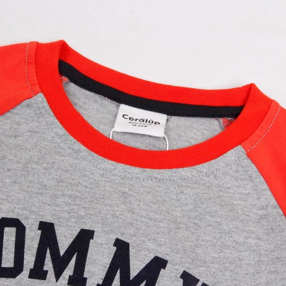 Boys Children Spring Fall Long Sleeve Sportswear Shirt T-Shirt Pants Cotton O-Neck Suit