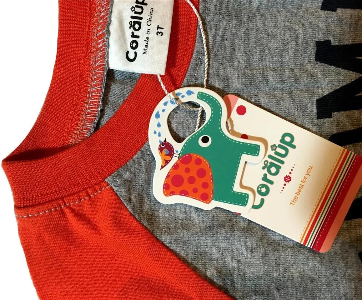 Boys Children Spring Fall Long Sleeve Sportswear Shirt T-Shirt Pants Cotton O-Neck Suit