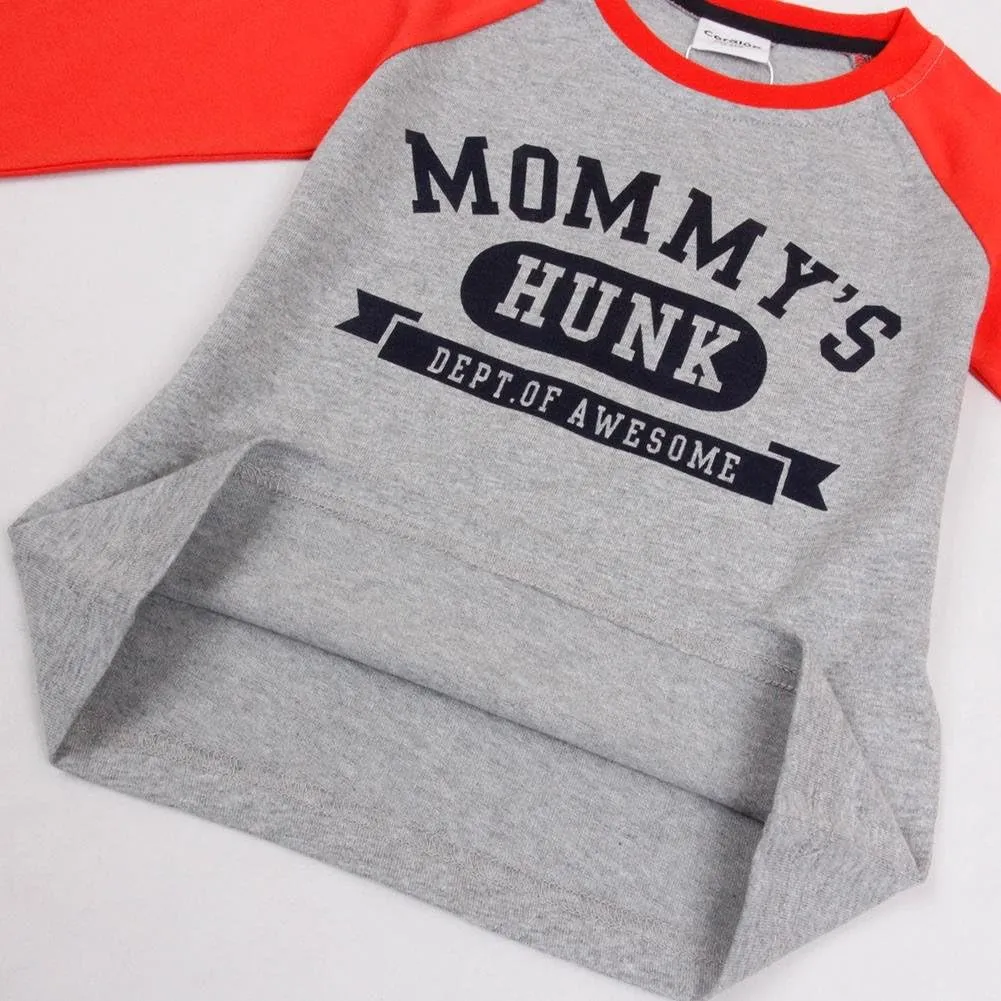 Boys Children Spring Fall Long Sleeve Sportswear Shirt T-Shirt Pants Cotton O-Neck Suit