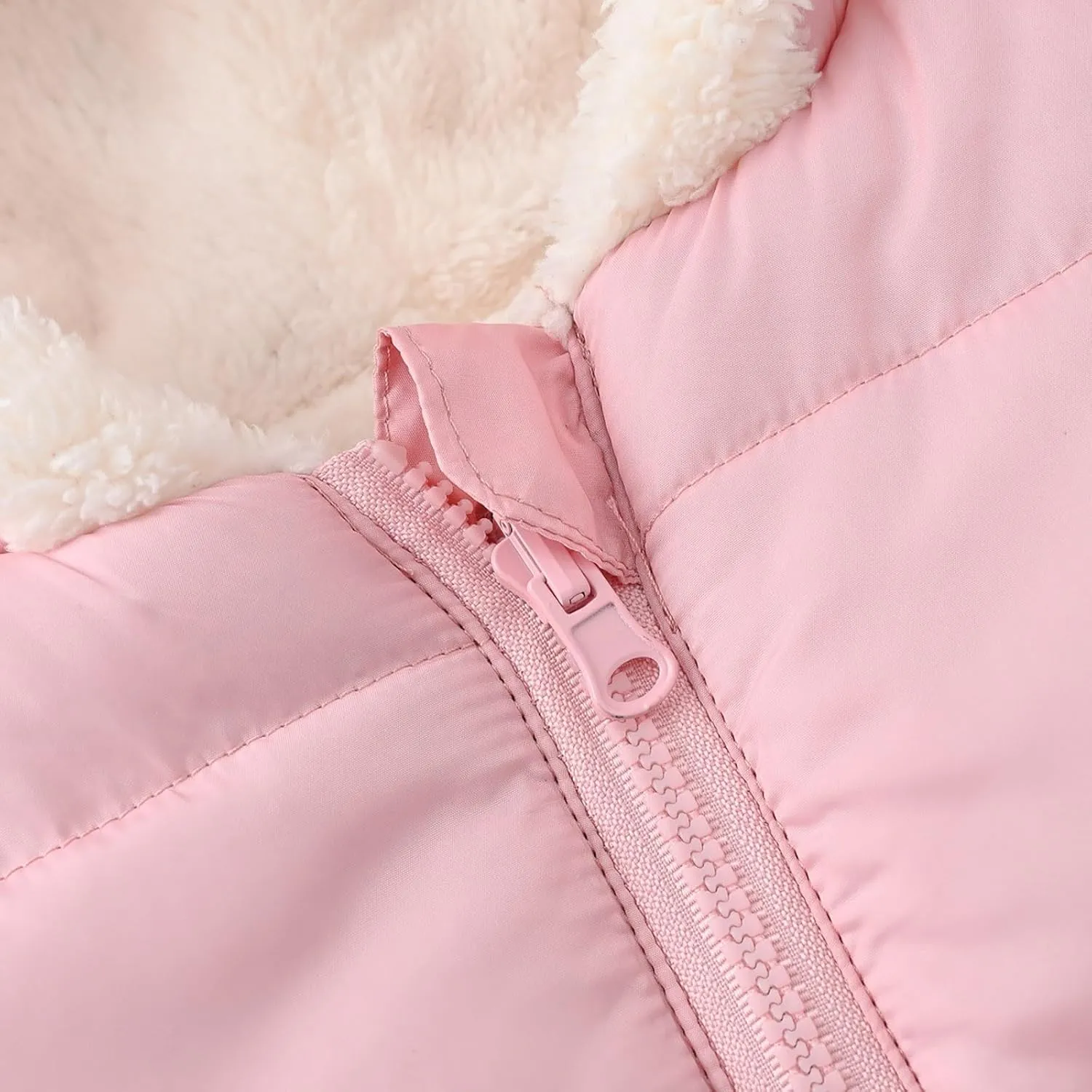 Boys Girls Children Solid Color Ears Cute Pocket Short Cotton Padded Children's Coat Fancy Toddler Girl Long down Girls