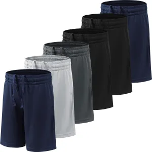 BVNSOZ Boy's Basketball Shorts Youth Boy's Active Athletic Performance Shorts with Pockets Moisture Wicking Shorts for Boys