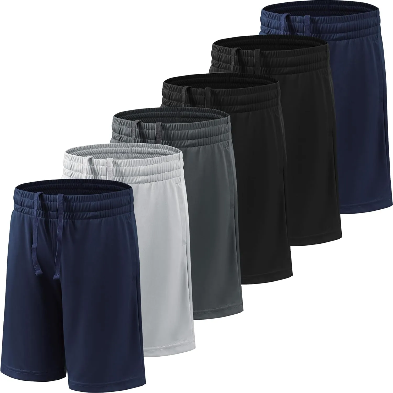 BVNSOZ Boy's Basketball Shorts Youth Boy's Active Athletic Performance Shorts with Pockets Moisture Wicking Shorts for Boys