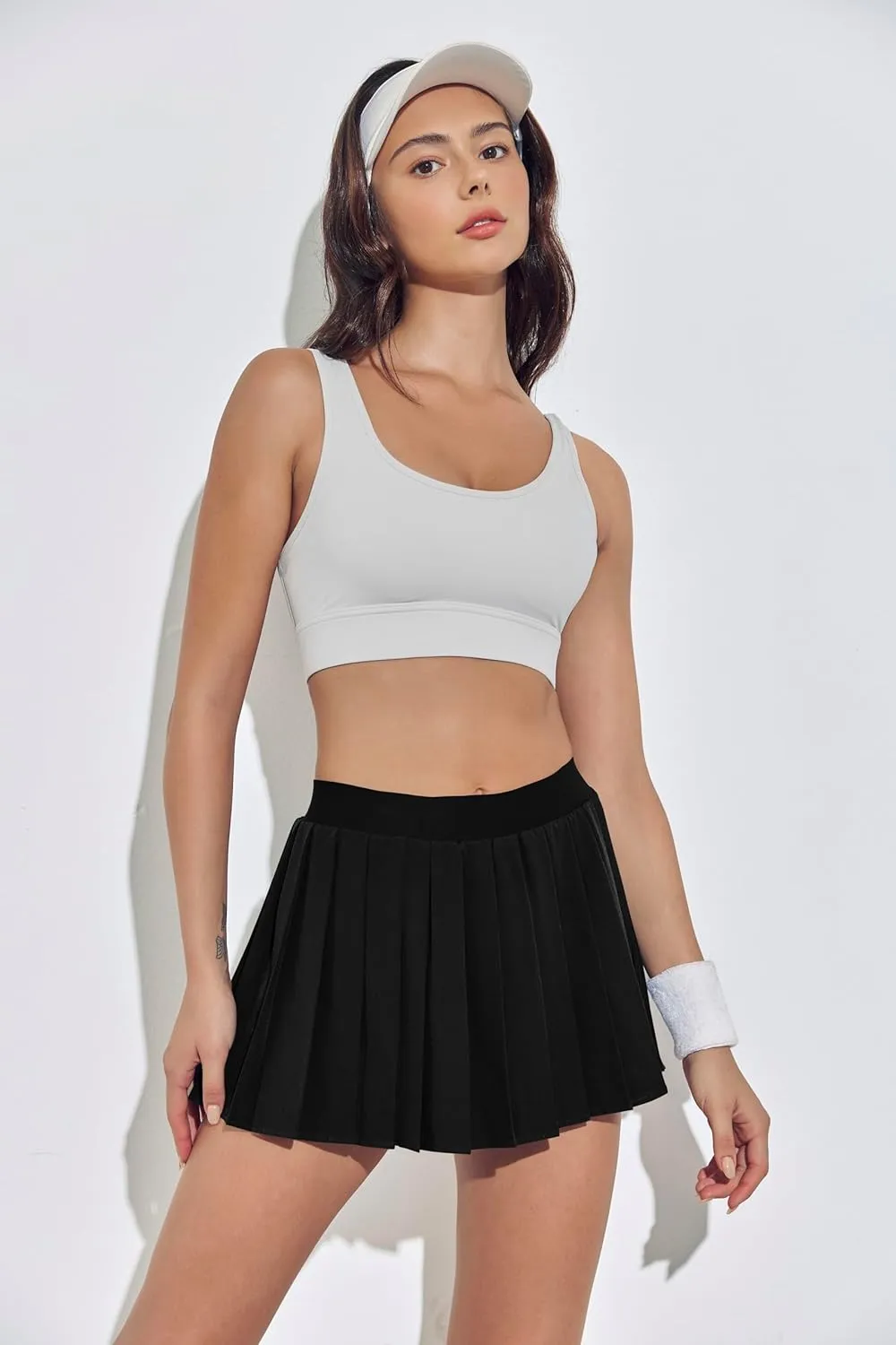 BZB Pleated Skirts for Women High Waisted Tennis Skirts Adjustable Buckle Athletic Skorts Skirts with Pocket