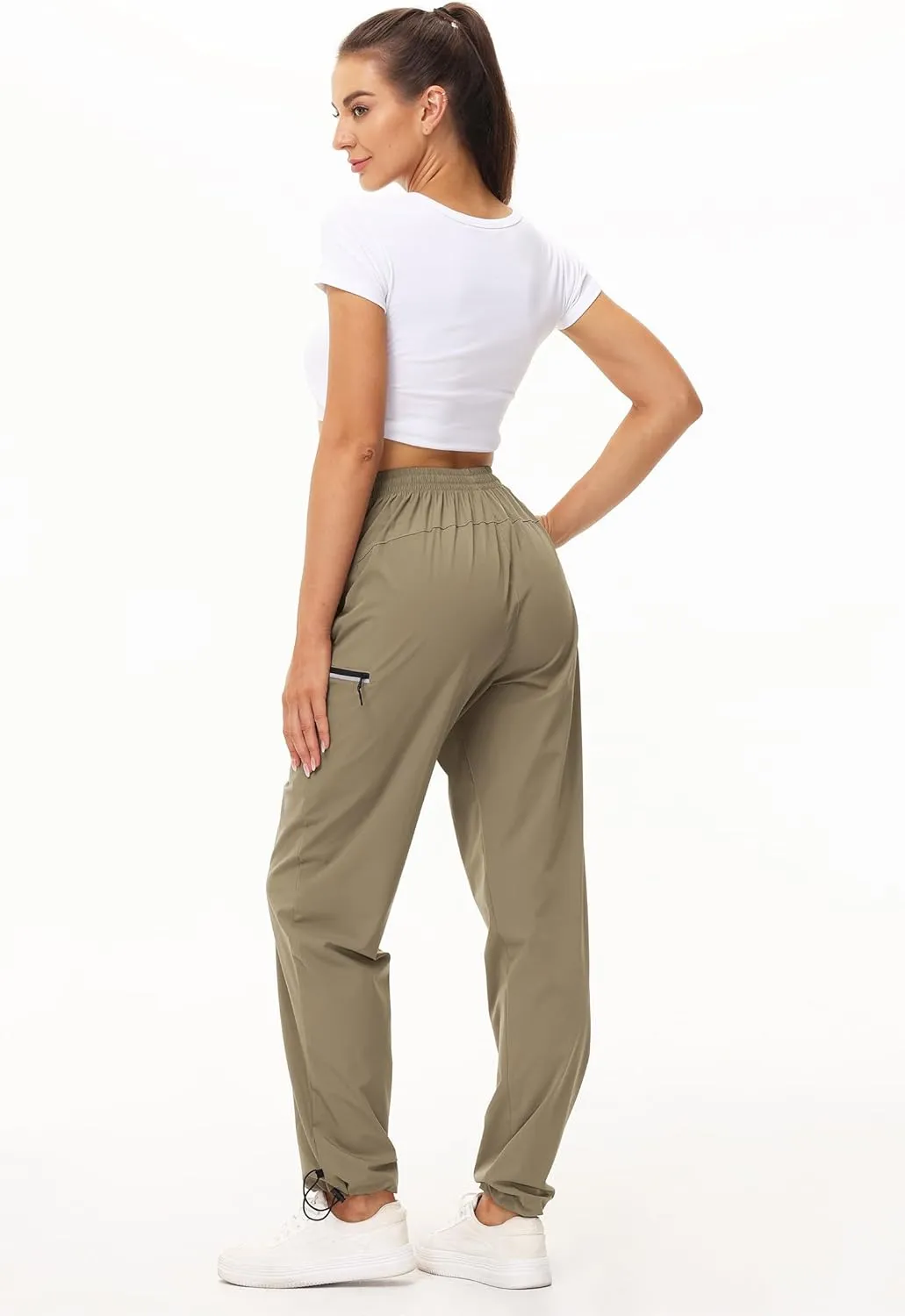 Cakulo Women's Hiking Pants Lightweight Water Resistant Golf Cargo Pants 2025 Summer Travel Trekking Fishing Pants Pockets
