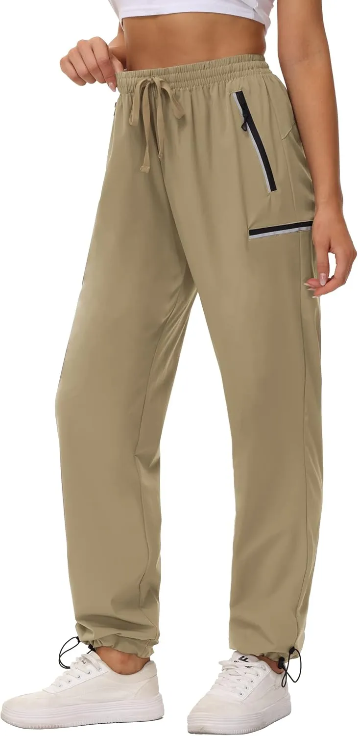 Cakulo Women's Hiking Pants Lightweight Water Resistant Golf Cargo Pants 2025 Summer Travel Trekking Fishing Pants Pockets