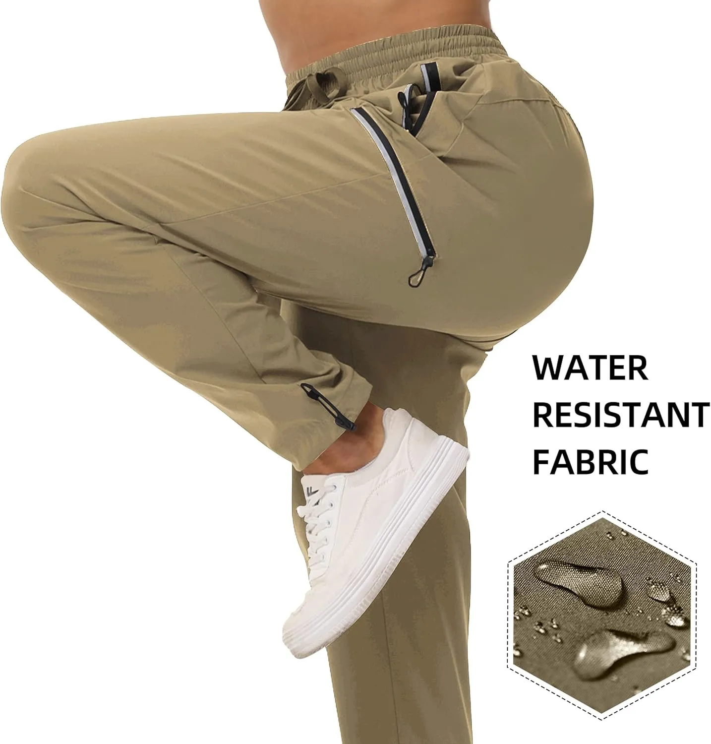 Cakulo Women's Hiking Pants Lightweight Water Resistant Golf Cargo Pants 2025 Summer Travel Trekking Fishing Pants Pockets