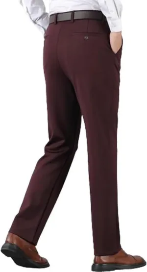 Calormas Mens Pants, Timelessflex - Men's High Stretch Straight Fit Pants, Classic-Fit Wrinkle-Resistant Suit Pants