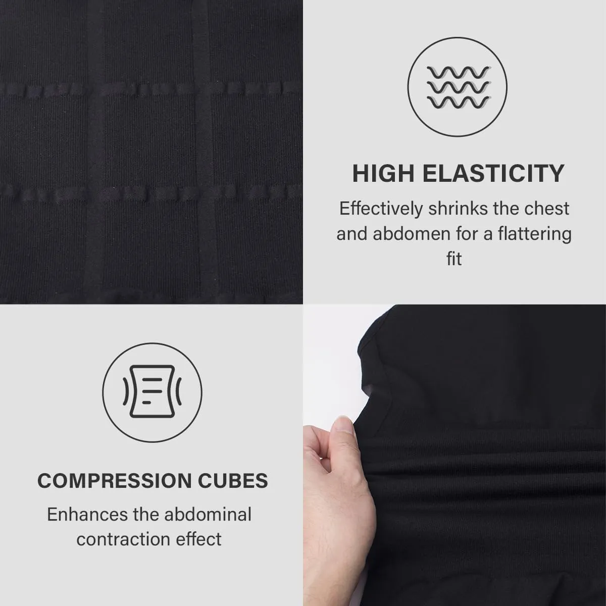 Casey Kevin Men's Compression Shirt Undershirts Body Shaper Sleeveless Shirt Slimming Tank Top Gynecomastia Vest