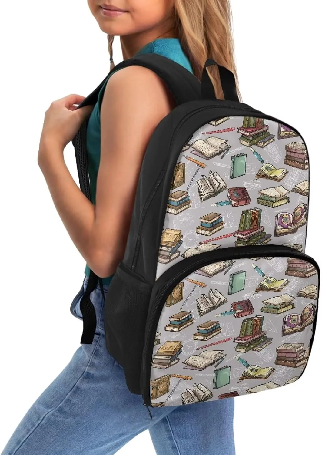 Classic Book Kids Cooler Backpack with Lunch Compartment, Backpack with Insulated Warm Bag for Girls Boys School Work, Picnics, Hiking, Camping, Beach, Park or Day Trips