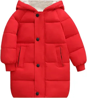Coat for Toddler Girls 4t Children's Down Padded Jacket Long Cotton Padded Jacket Baby Big Girls Winter Jacket