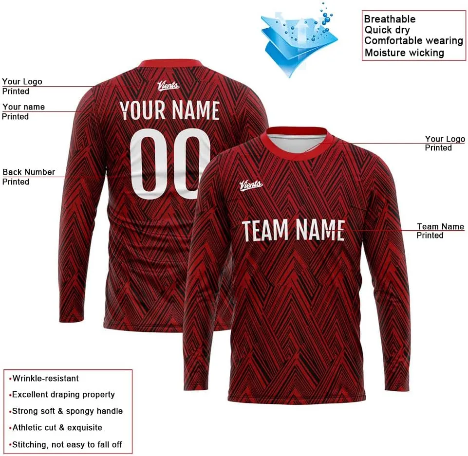 Custom T Shirt Long Sleeve Basketball Soccer Football Shooting T-Shirt for Adults and Kids