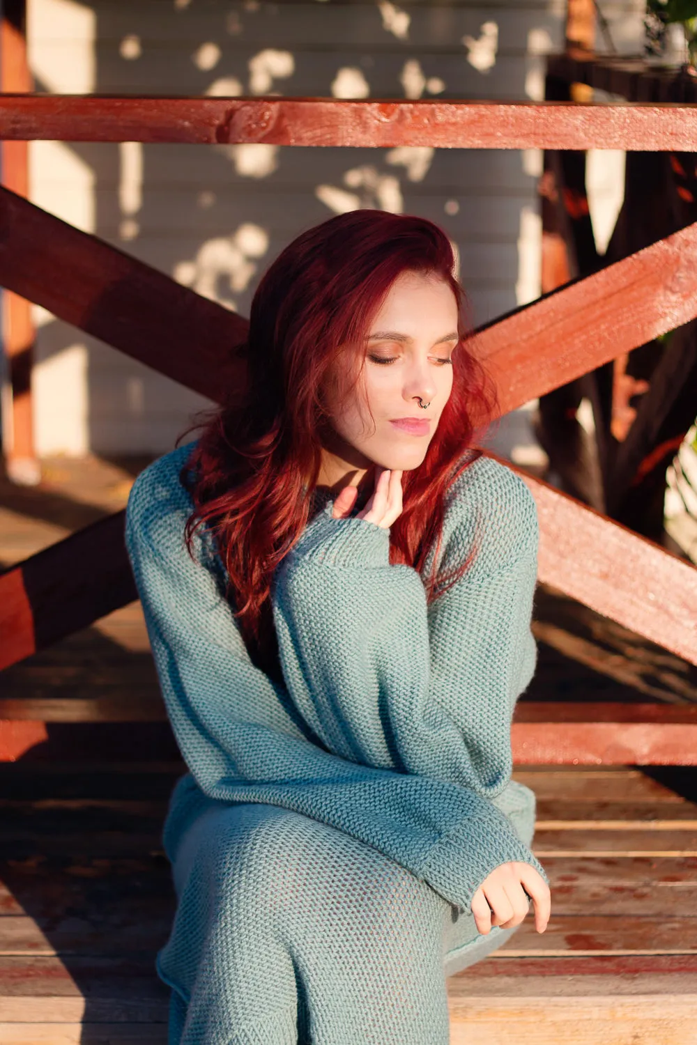 Cute chunky wool sweater Fog | VÉJA