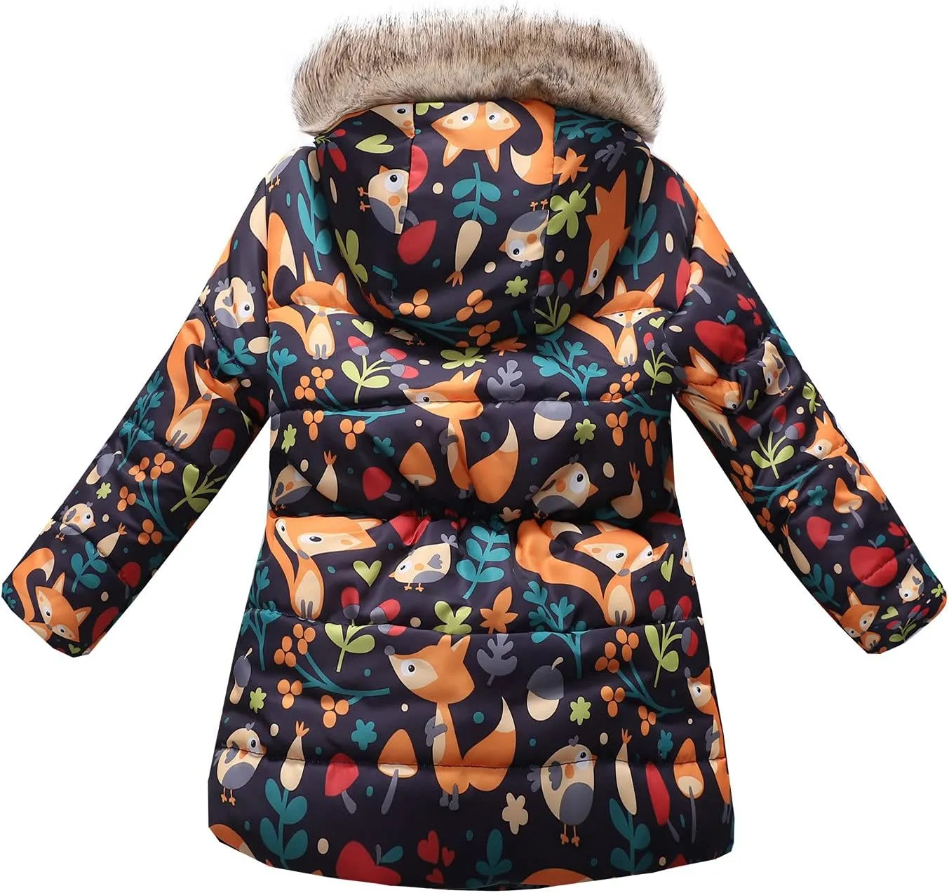 Cute Winter Warm Jacket Toddler Kids Thick Girls Hooded Windproof Outwear Coat Girls Kids Winter Jacket