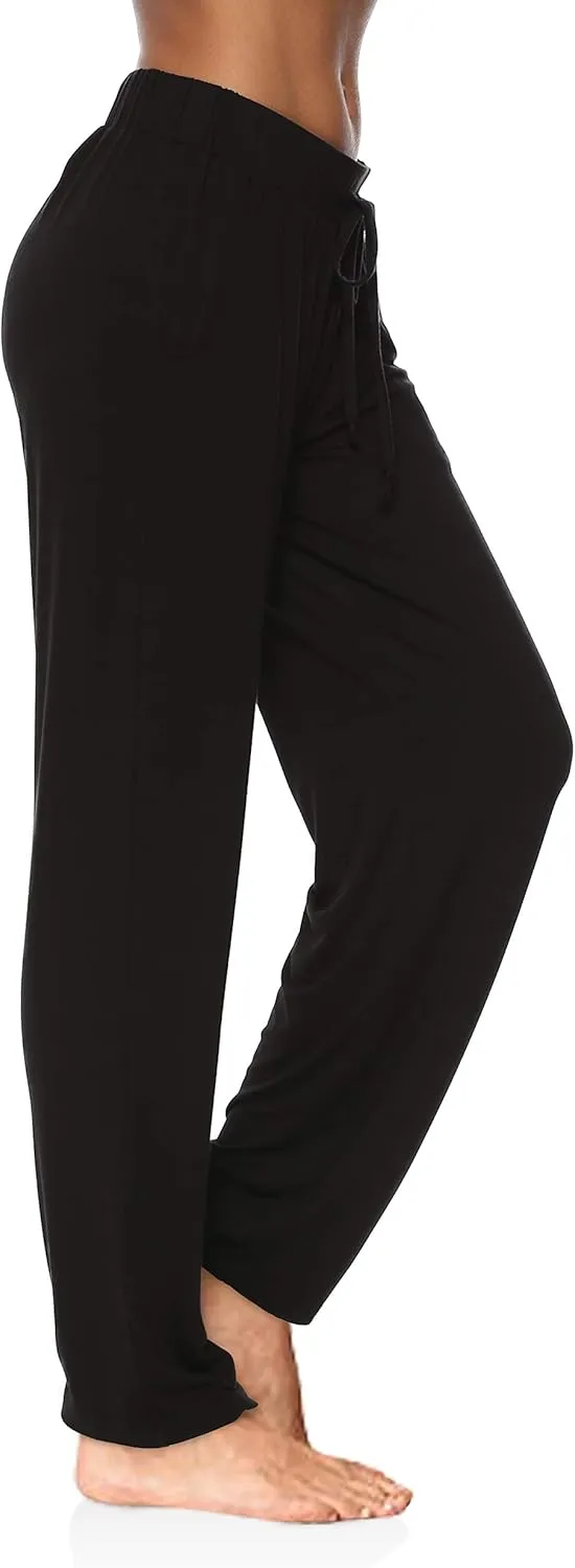 DIBAOLONG Womens Yoga Pants Wide Leg Comfy Drawstring Loose Straight Lounge Running Workout Legging