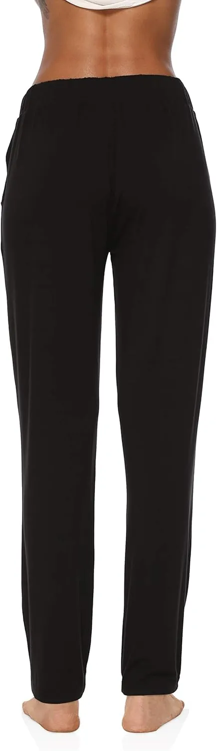 DIBAOLONG Womens Yoga Pants Wide Leg Comfy Drawstring Loose Straight Lounge Running Workout Legging