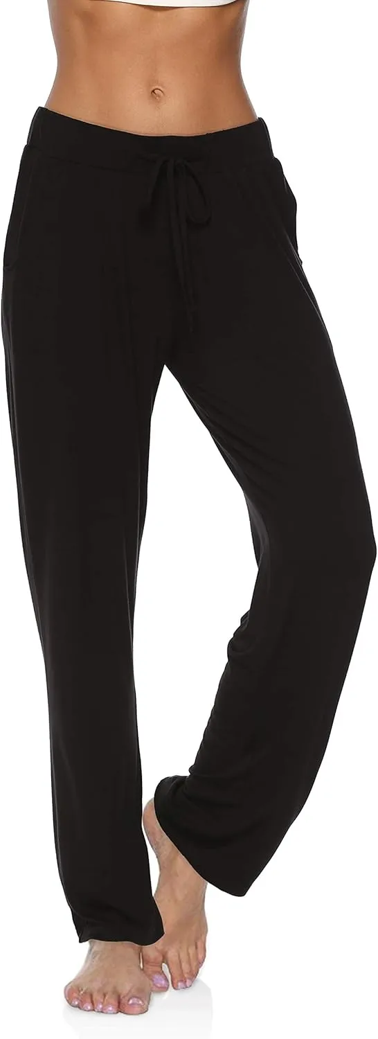 DIBAOLONG Womens Yoga Pants Wide Leg Comfy Drawstring Loose Straight Lounge Running Workout Legging