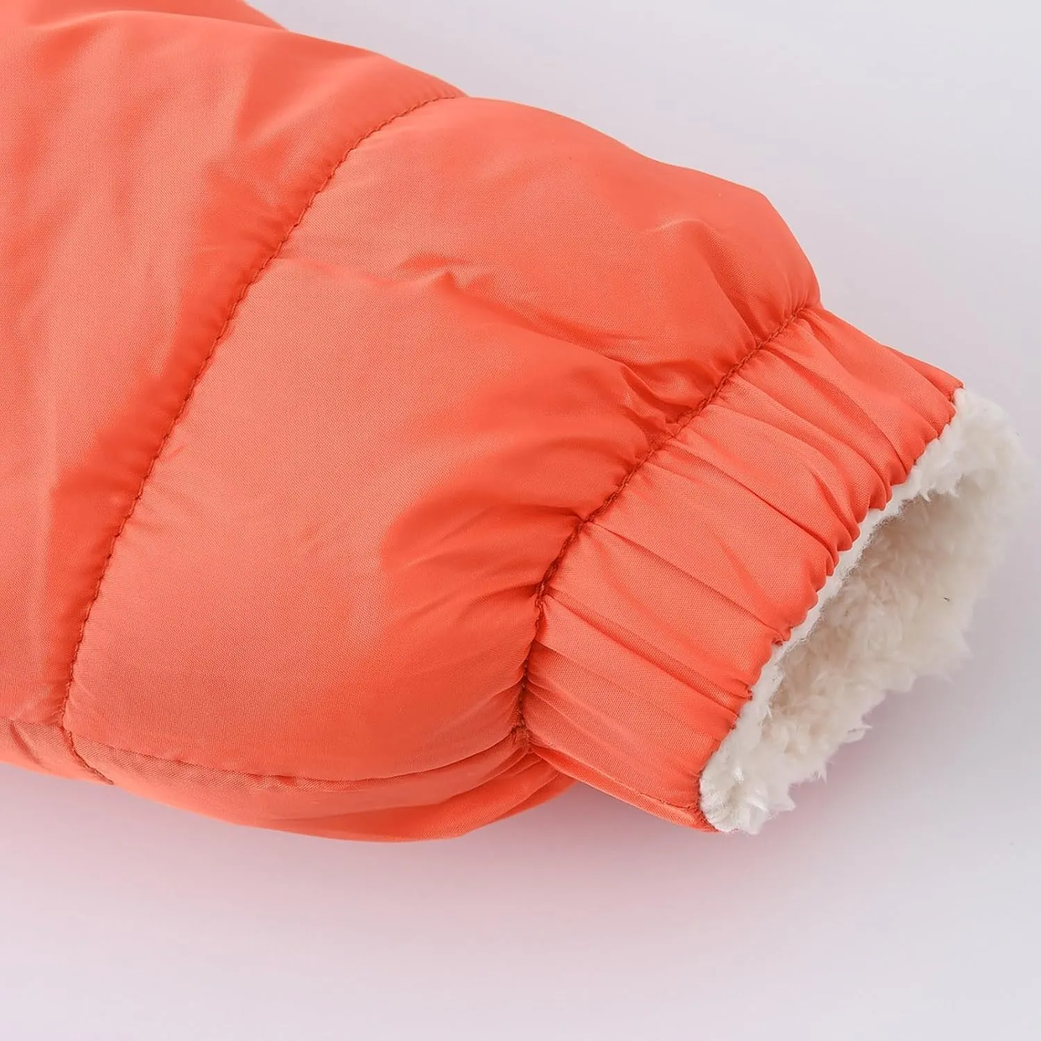 EnJoCho Boys And Girls Middle Children Solid Color Ears Cute Pocket Short Cotton Padded Children's Coat Girls