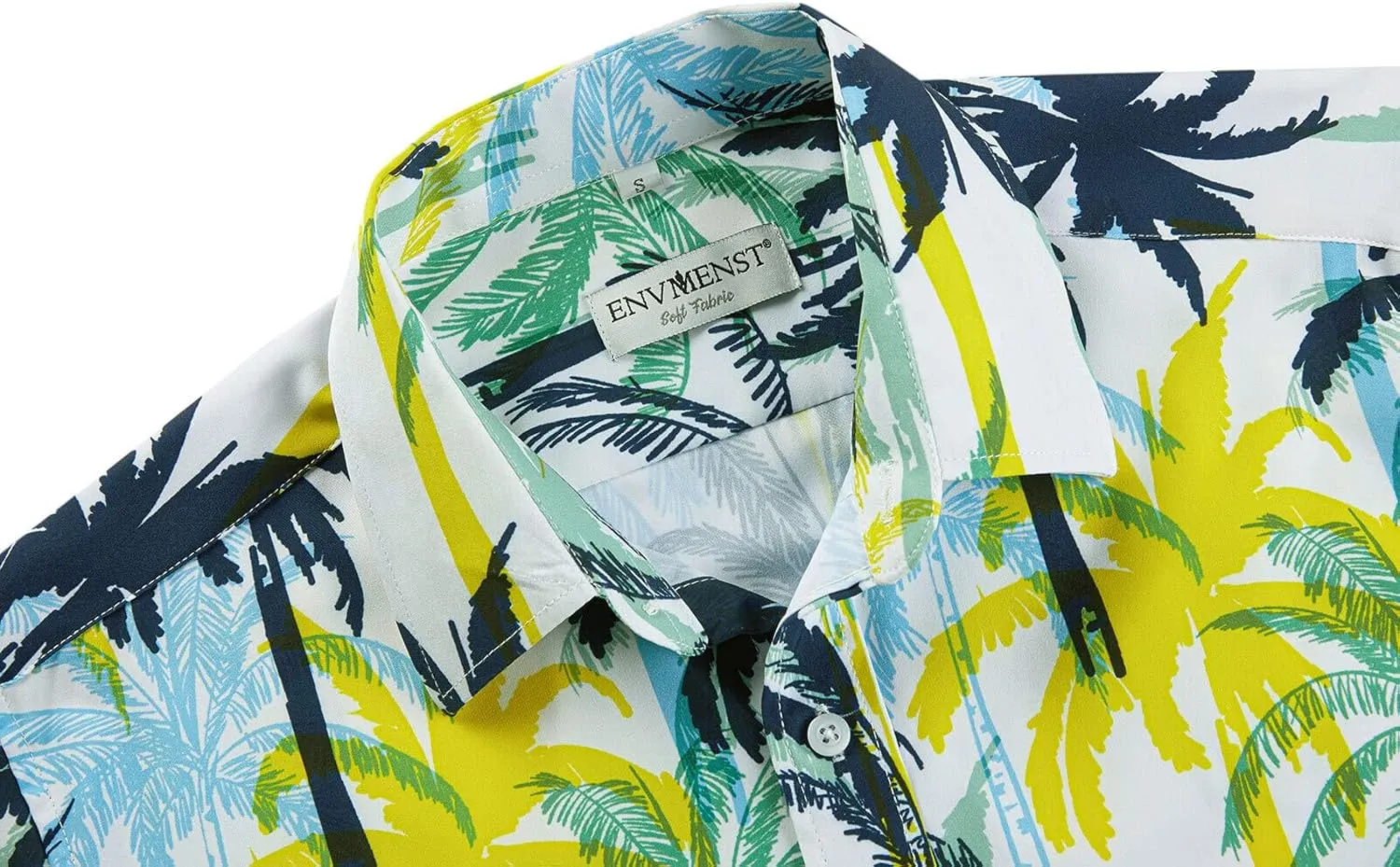 ENVMENST Hawaiian Shirt for Men Short Sleeve Beach Printed Summer Button Down Aloha Shirt(S-3XL)