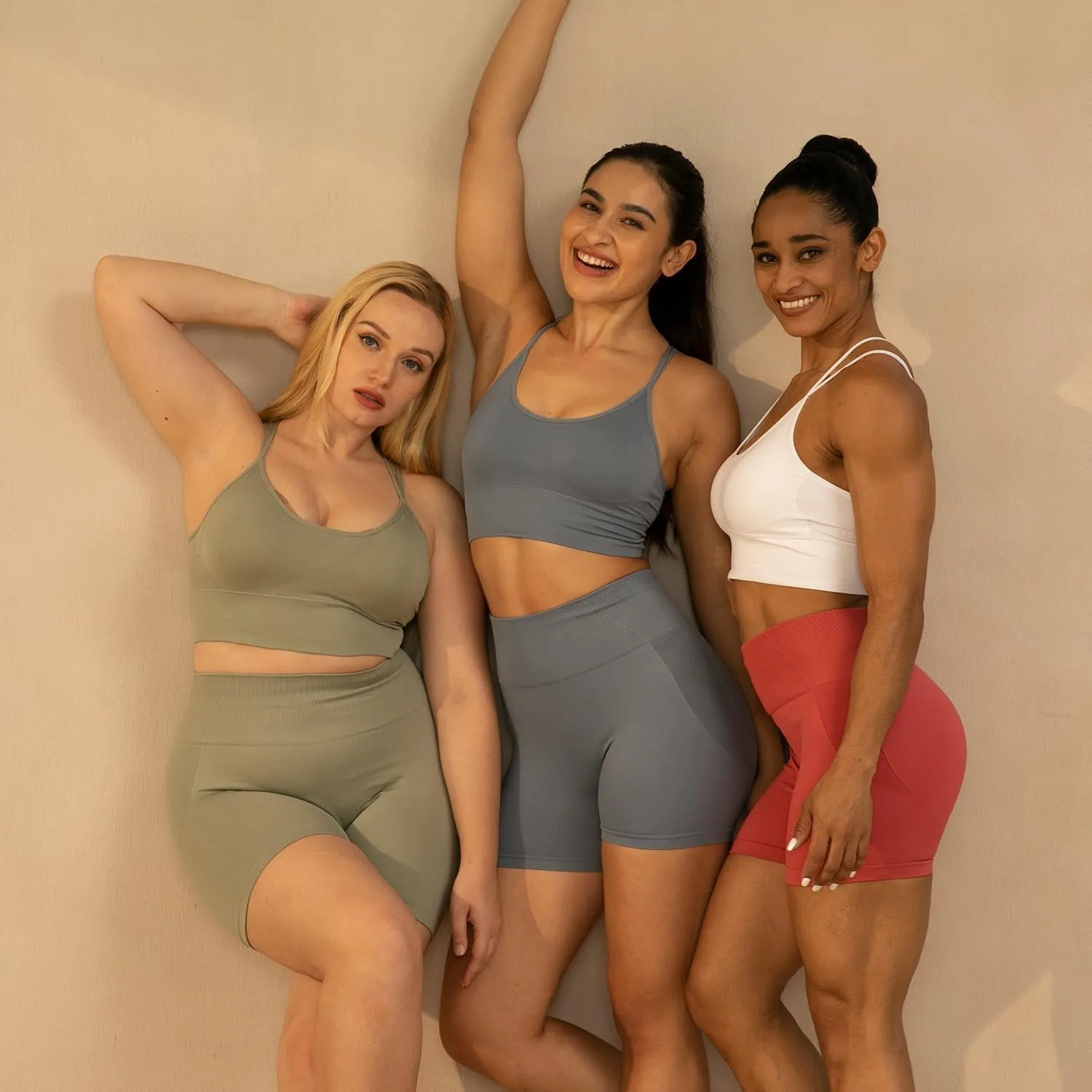Evercute Women's Butt Lifting Shorts Pack Workout Sets Booty Shorts High Waist Gym Shorts Seamless Exercise Fitness Yoga