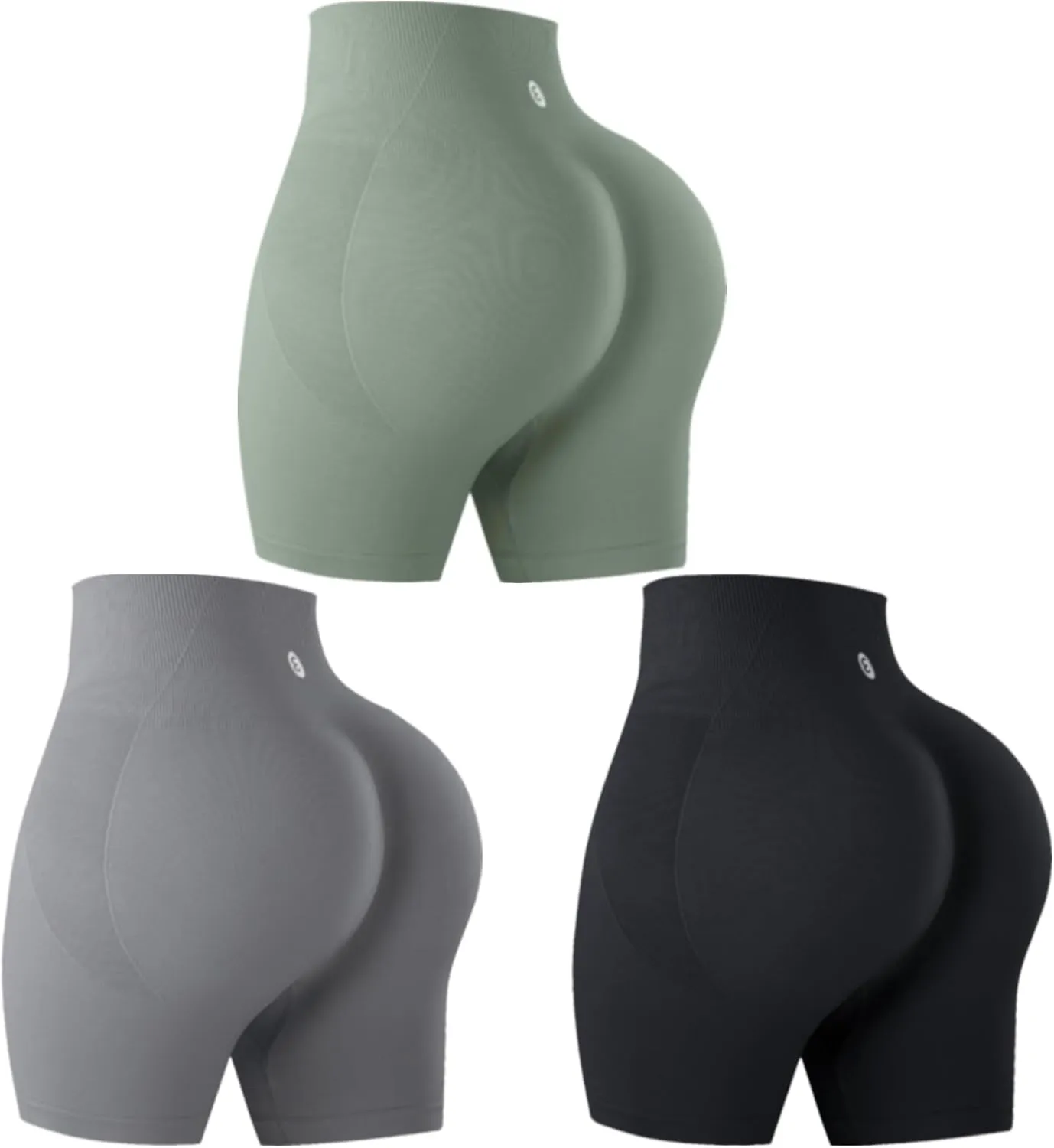 Evercute Women's Butt Lifting Shorts Pack Workout Sets Booty Shorts High Waist Gym Shorts Seamless Exercise Fitness Yoga