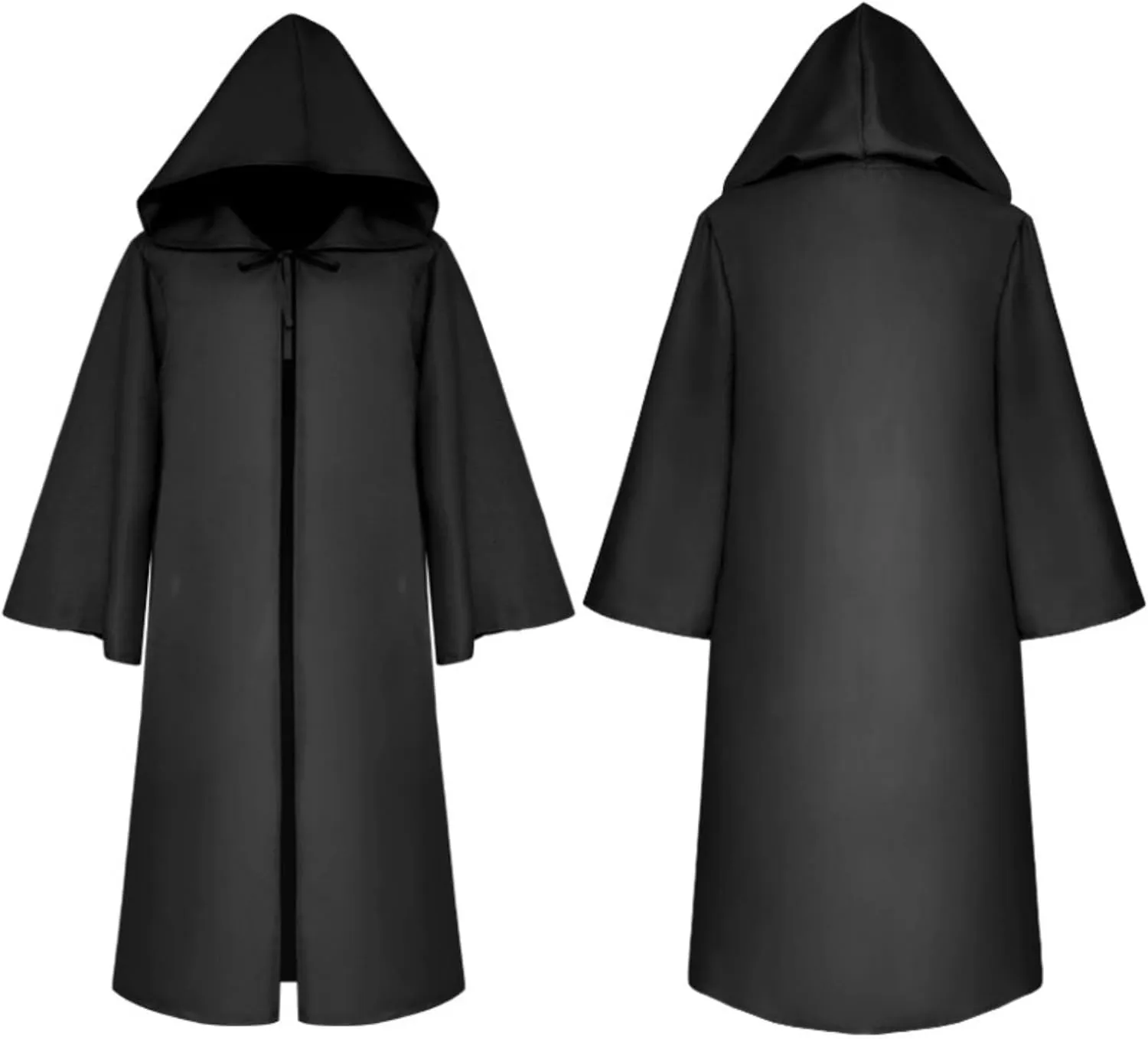 evzosrz Mens Medieval Priest Monk Robe Hooded Cloak Wizard Sorcerer Cape Halloween Christmas Party Cosplay Costume Hoodies